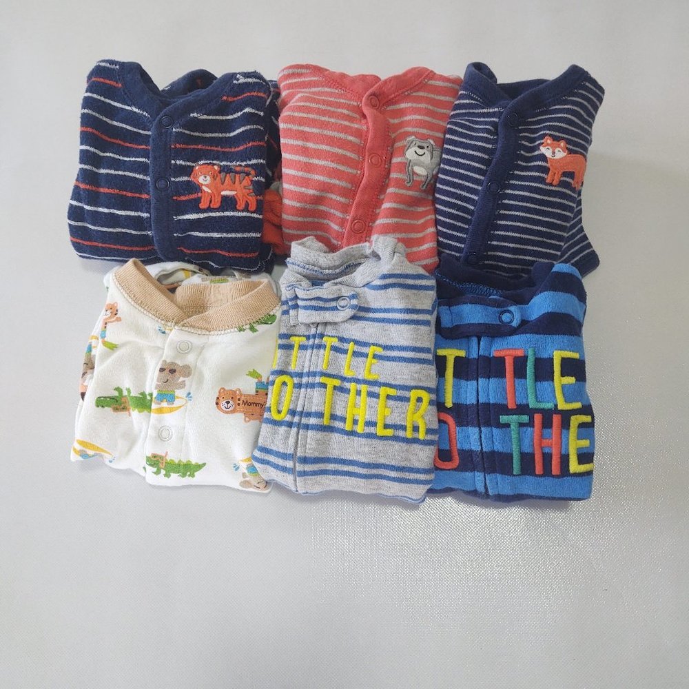 Carters 3 month light weight sleeper log pajamas boy
